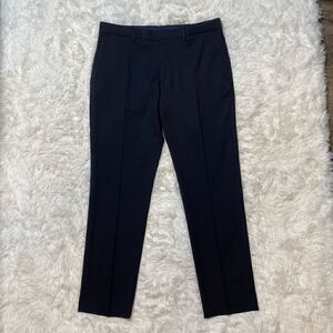 Perry Ellis Slim Fit Easy Care Dress Pants Flat Front Blue Mens 34x32 NEW